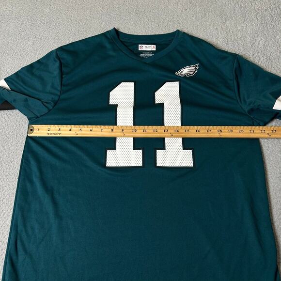 Philadelphia‎ Eagles T-Shirt Adult L Green #11 Carson Wentz Dri Fit NFL NEW - Picture 5 of 8